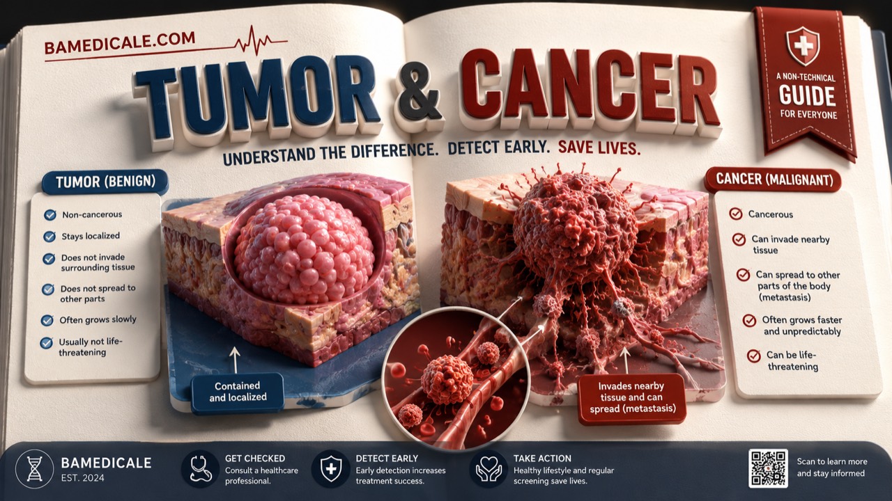 Tumor vs Cancer: Understanding the Difference editorial artwork