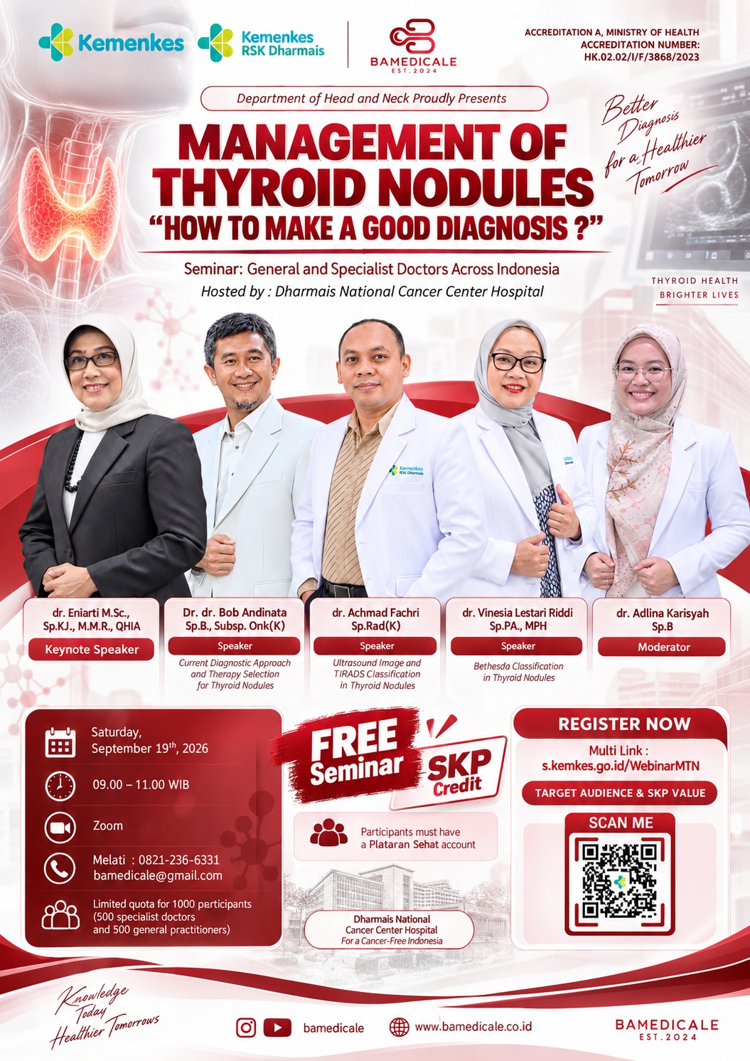 Official event poster for Management of Thyroid Nodules — How to Make a Good Diagnosis?