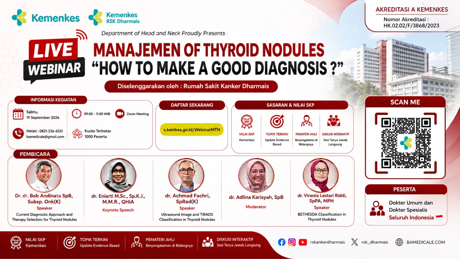 Official Management of Thyroid Nodules webinar poster