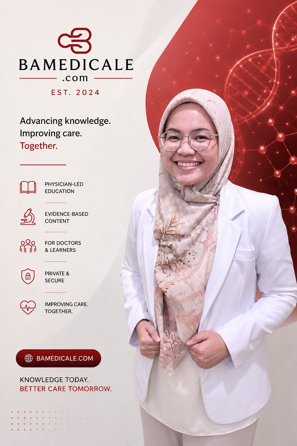dr. Adlina Karisyah, SpB. in the original BA Medicale team poster