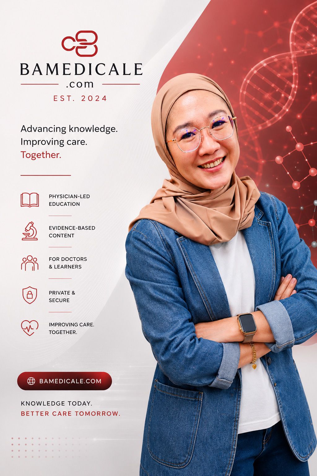 Nana Febrina in the original BA Medicale team poster